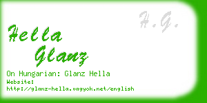 hella glanz business card